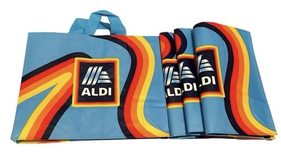 #ad ALDI Reusable Grocery Shopping Bags Multi Color Pack of 4 New With Tags $18.99