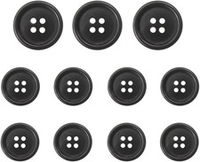 11 Pieces Real Horn Buttons Set for Blazer and Suit, 20Mm 15Mm Natural Genuine B