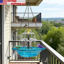 Solar Cascade Hanging Bird Bath Fountain,Basin For Bird Bath Feeder Garden