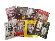 Lot Of Vtg Cross Stitch Patterns Dogs, Exotic Bird, Bears, Lambs, Mallard, Duck