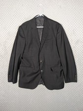 Vtg Polo Ralph Lauren Blazer Men's 42L Long 100 Wool Made In Italy Charcoal