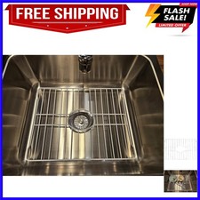 Sink Protectors for Kitchen Sink Bottom with White Coating Sink Grate Insert ...