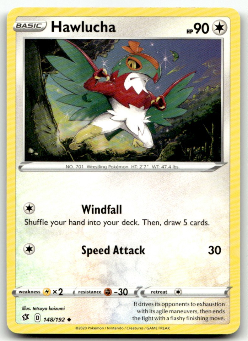 Hawlucha 148/192 Uncommon Rebel Clash Pokemon Moderately Played