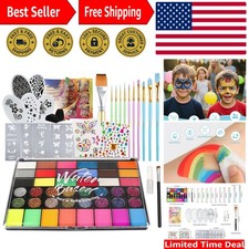 42 Vibrant Colors Face Painting Kit - Perfect for Halloween  Creative Fun 