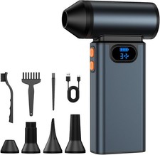 High Speed Metal Electric Compressed Air Duster Black 130000RPM Rechargeable