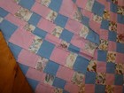 Jacobs Ladder Quilt Top Handmade Pieced Pink & Blue w/ Butterfly Print 54 x 58" — photo 5