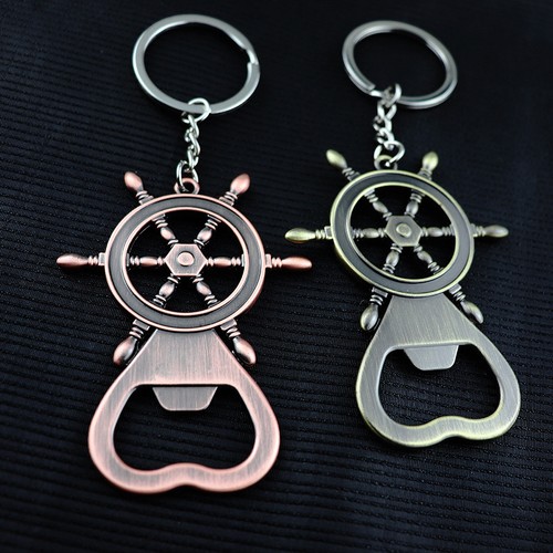 Vintage Rudder Bottle Opener Keychain Beer Bar Drink Tool Keyring Pendant Gift - Picture 2 of 6