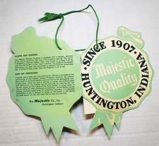 MAJESTIC FIREPLACES   1950s Diecut Advertisin...