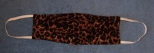 LEOPARD PRINT FACE MASK REVERSIBLE TO ALL BLACK WASHABLE  FREE USA SHIPPING 