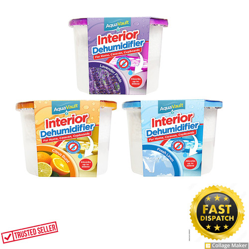 3 x Dehumidifier Fragranced Interior Damp Absorber Moisture Trap Home Car Health