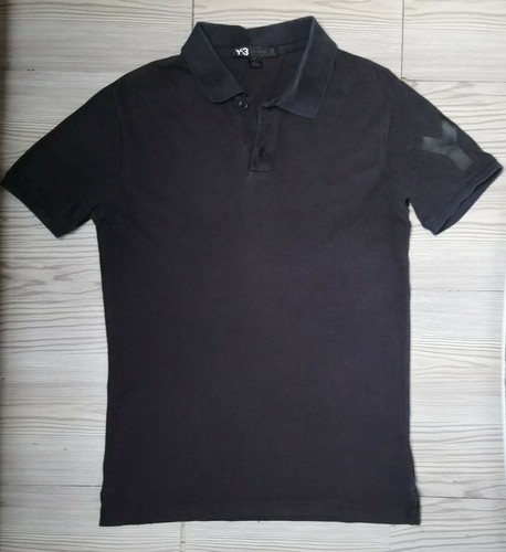 Y-3 Yohji Yamamoto Adidas Men's classic Faded Wash Polo Shirt - Small - Picture 2 of 5