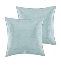 Levtex Home Cross Stitch Blue Haze Solid Euro Shams - Set of 2