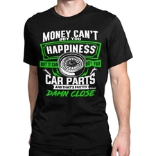 Money Buys Car Parts Happiness T-Shirt Black S-3XL JDM Boost Turbo Mechanic Auto