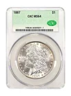 1887 MS64 Morgan Silver Dollar CACG