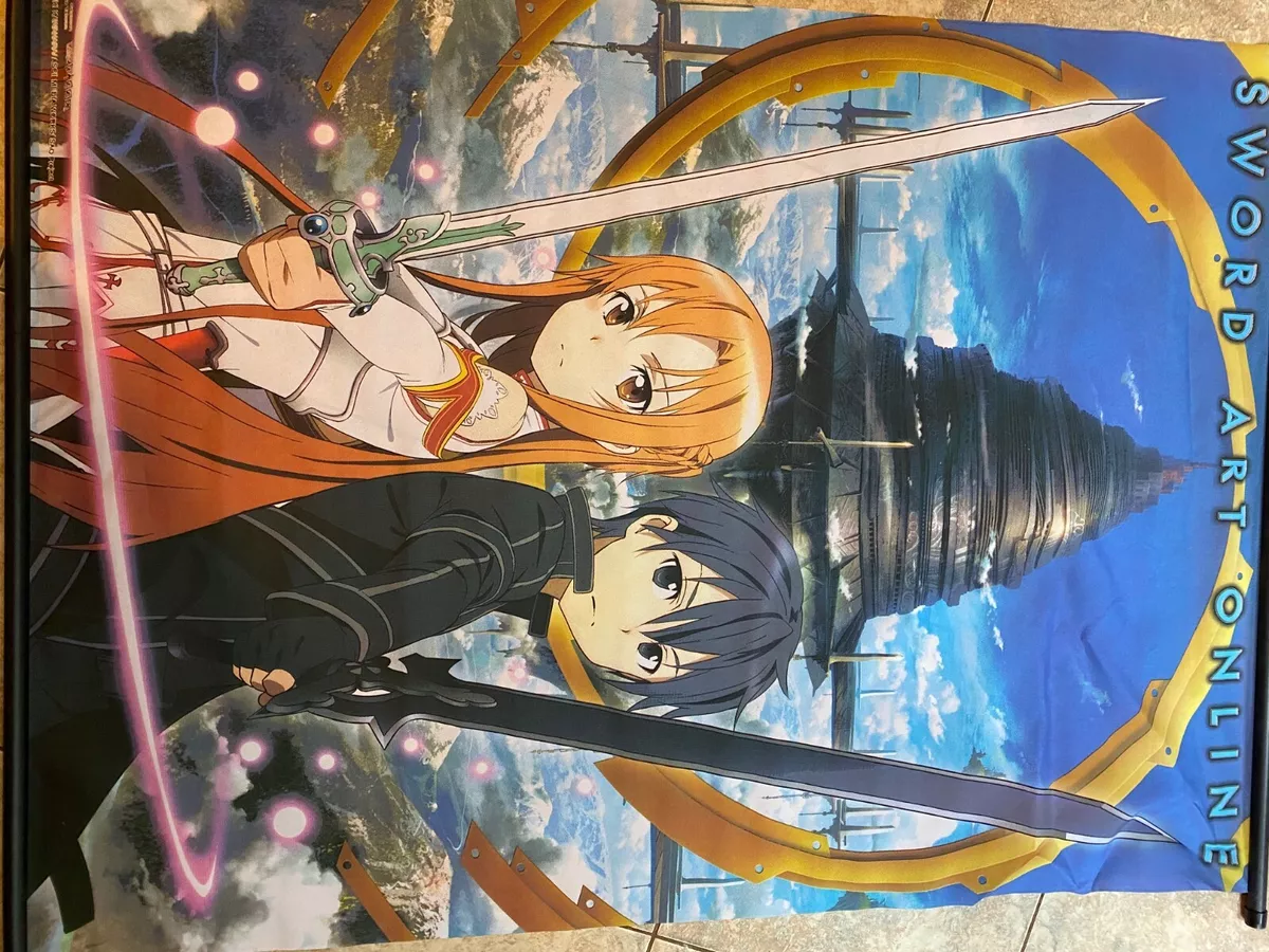 anime scroll posters: Sword Art Online; One Piece, Fairy Tale; Ouran Host  Club