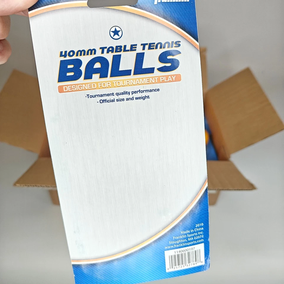 Franklin 72 Ping Pong Balls, Orange 40mm, 6pk Case of 12, SCC14 Tournament - Image 3 of 4