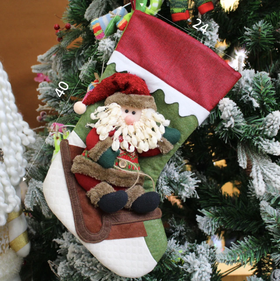 Personalised Christmas Stocking Custom Embroidered Name Text Gifts Embroidery - image 2 of 4