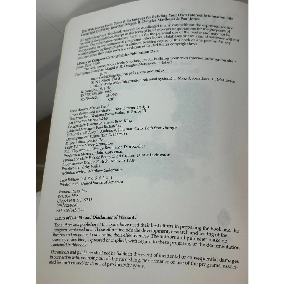 The Web Server Book W/CD-ROM Tool Kit 1995 First Edition - Image 3 of 4