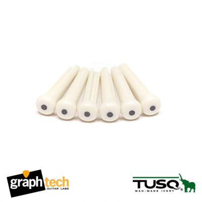 GraphTech TUSQ PP-1122-00 Stegpins traditioneller Stil Akustikgitarre weiß