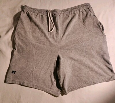 Russell Athletic Polyester Cotton Performance Gray Workout Shorts