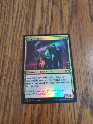 SECURITY RHOX Magic Cards NM-M STREETS OF NEW CAPENNA UNCOMMON FOIL