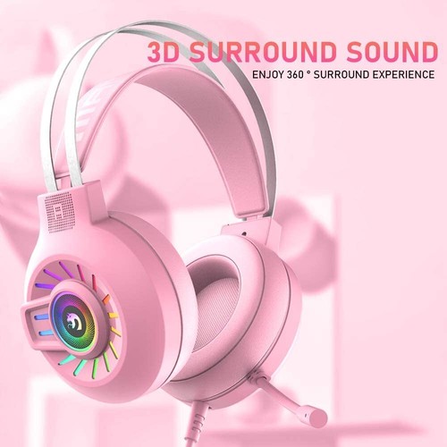 Auriculares para juegos Auriculares LED USB con cable para PC Laptop PS4 Computadora MAC con micrófono - Imagen 9 de 20