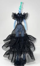 Monster High Wednesday Rave n Dance Fashion Doll Outfit Dress Sheer Black Gown
