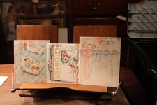 Vintage 1940's baby Birth Announcement Lot of 3
