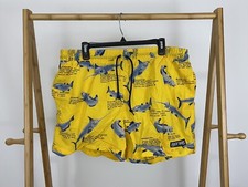 VTG Polo Sport Ralph Lauren Sea Life Fish All Over Print Swim Trunk Shorts XL