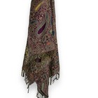 Paisley Damask Print Rectangle Scarf Womens Multicolored Fringe Casual Fall Boho — photo 8