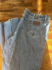 Wrangler 36MWZ Slim Fit 42x27  Cowboy Cut Medium Wash Denim 100% Cotton