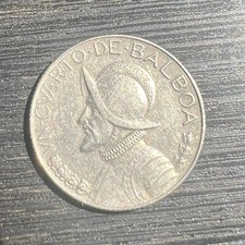 1966 VN- CVARTO-DE-BALBOA REPVBLICA-DE-PANAMA  Word Coin