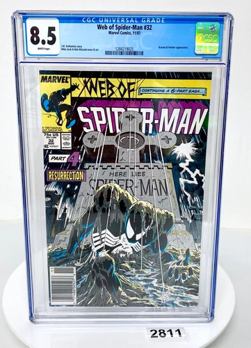 1987 - Web of Spider-Man #32 resurrection part 4 Kraven - CGC 8.5