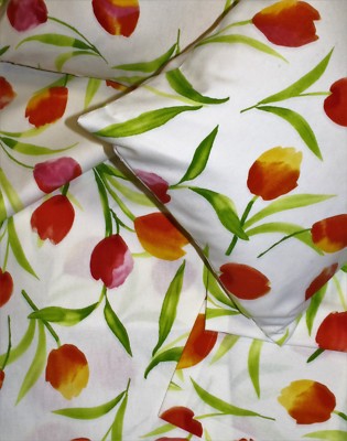 Sander Tischläufer-Kissenhülle-Platzset ''Wild Tulips''  Blume Tulpe  Baumwolle