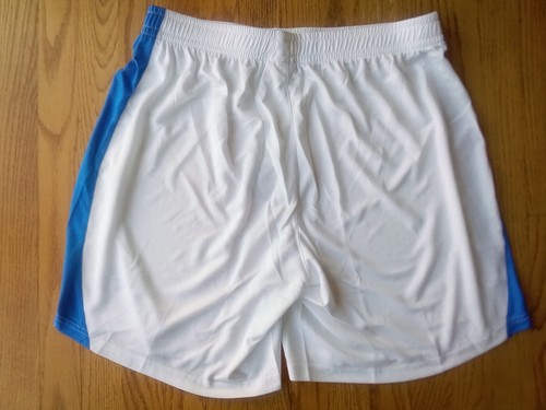 EL SALVADOR 2021-22 AWAY (Large) UMBRO WHITE BLUE STRIPE SOCCER SHORTS WITH TAGS - Picture 2 of 6