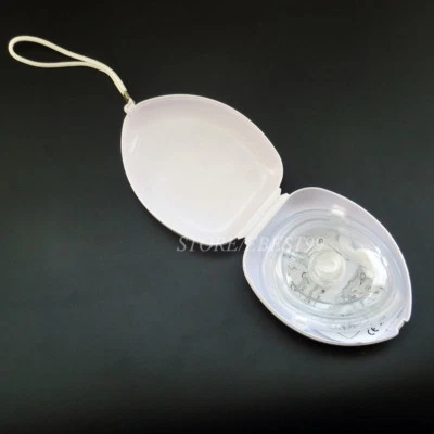 ELYSAID 1x CPR Pocket Face Shield Resuscitator Rescue cpr kit Face shield white
