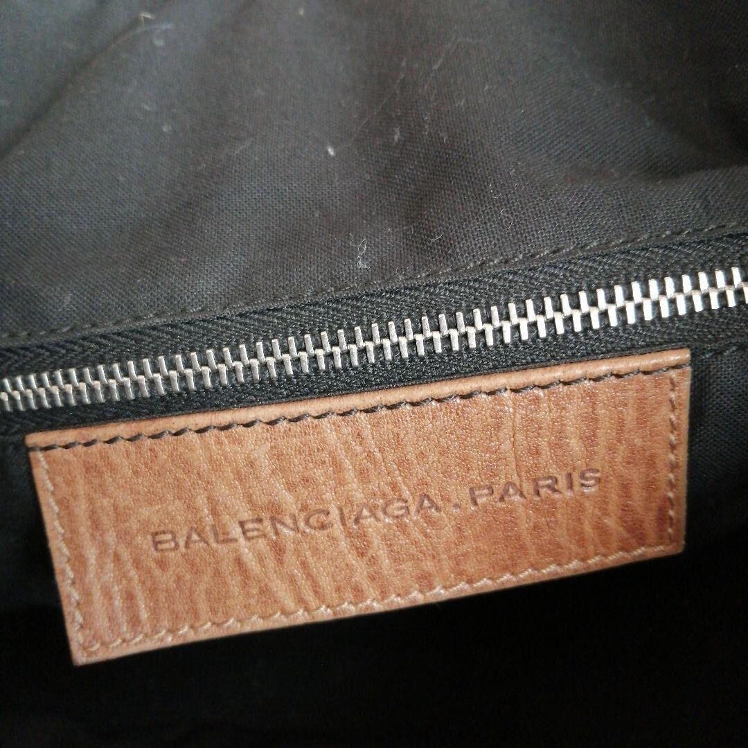 BALENCIAGA Leather Hand Bag Mini Boston Brown Key lock latch