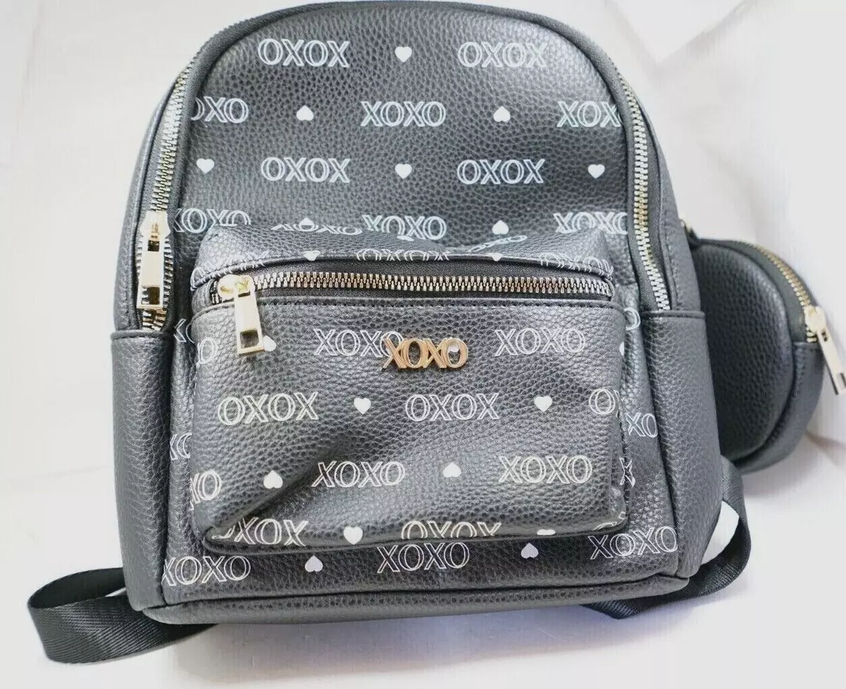 XOXO Small Backpack Black White bonus bag