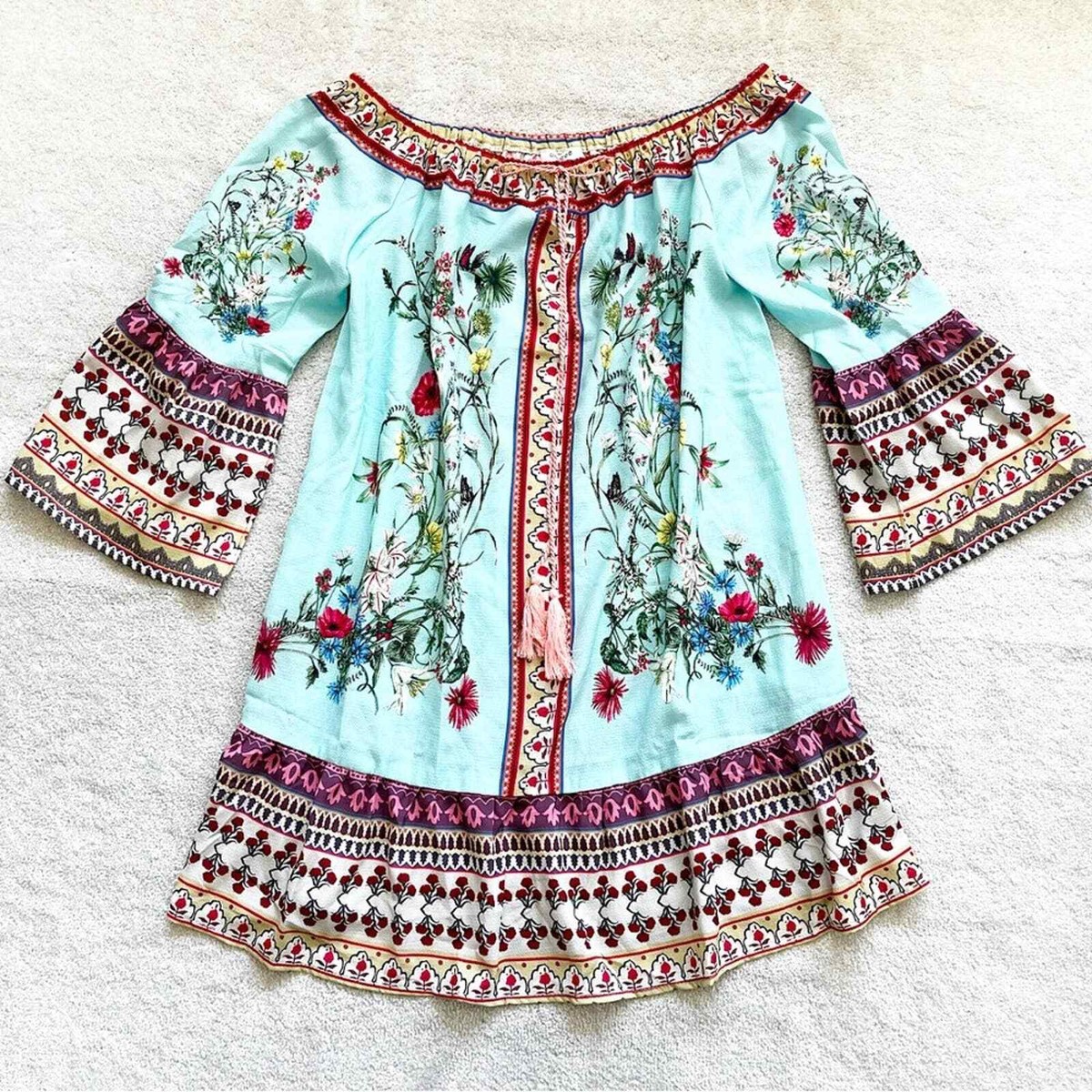 umgee holiday dress Springtime Long Dress Blue by Umgee S / Blue main image 0