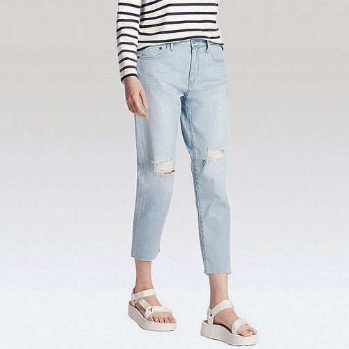 Uniqlo Women Distressed Ripped Slouch 