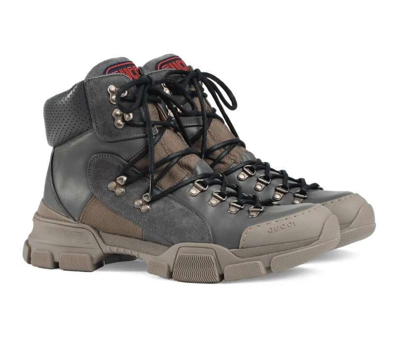 Baskets montantes homme Gucci gris Flashtrek Z125127 taille 9,5 G