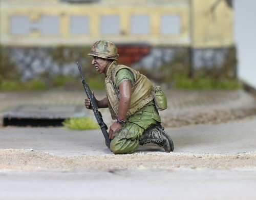 Preventa USMC en Batalla MauThan, 1968 Guerra de Vietnam 1:35 Pro Construido Modelo #1 - Imagen 3 de 7