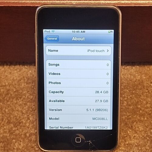 Apple iPod Touch 32GB 3rd Gen MC008LL A1318 FUNCTIONAL RESET CRACKED SCREEN - Picture 5 of 16