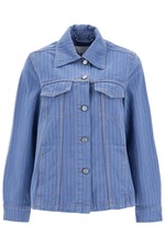 Ganni "striped Overdyed Denim Jacket