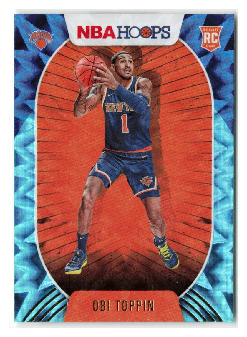 Obi Toppin 2020-21 Panini NBA Hoops Teal Explosion RC SSP #226 - NY KNICKS
