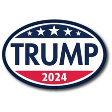 Trump 2024 Oval Magnet- Republican Magnet - Cars Trucks SUVs fridge mailbox
