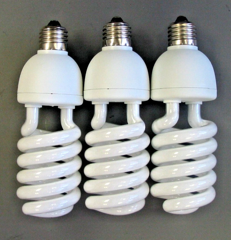 Lâmpada fotográfica em espiral RoHS 4 peças 45W, 5500K, 120V, luz de estúdio - Imagem 2 de 2