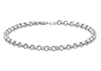9ct White Gold Belcher Bracelet 18cm/7' 9ct White Gold Belcher Bracelet 18cm/7'