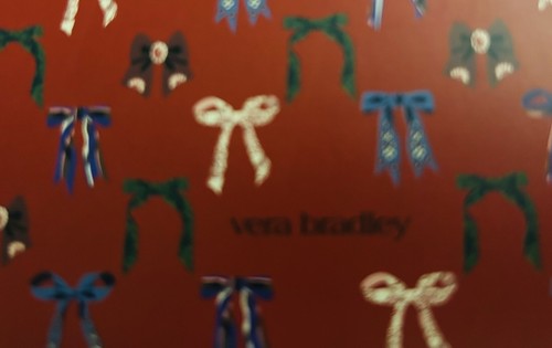 New Vera Bradley Notes Pad "Bow Mosaic" 100 Blank Pages Red Pink Blue Bows - Picture 4 of 16