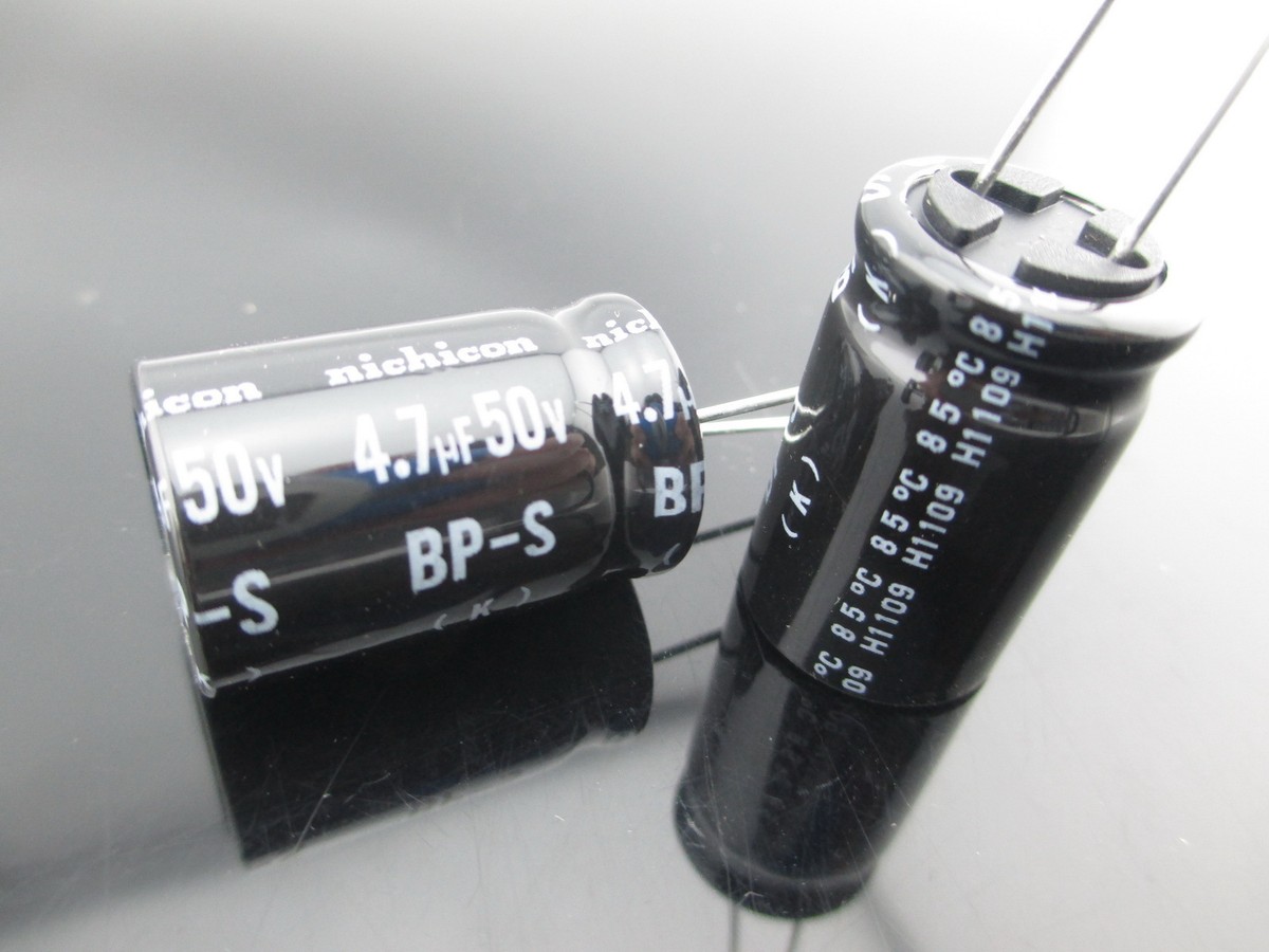 2pcs Nichicon GB 4.7uf 50v 4.7mfd BP-S Speaker Network Audio